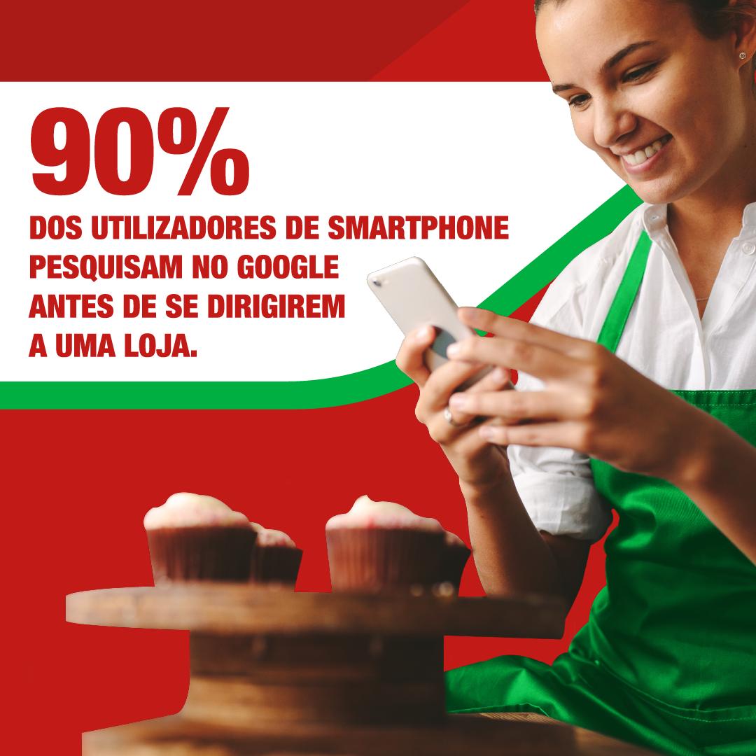 Jovem pasteleira publica fotos no Google Business Profile