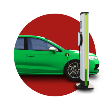 Carro amarelo, com malas no tejadilho, seguro pelo seguro automóvel da Tranquilidade