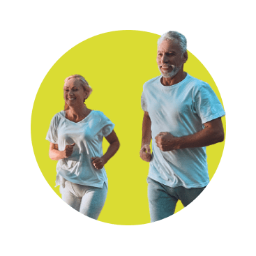 homem e mulher a correr